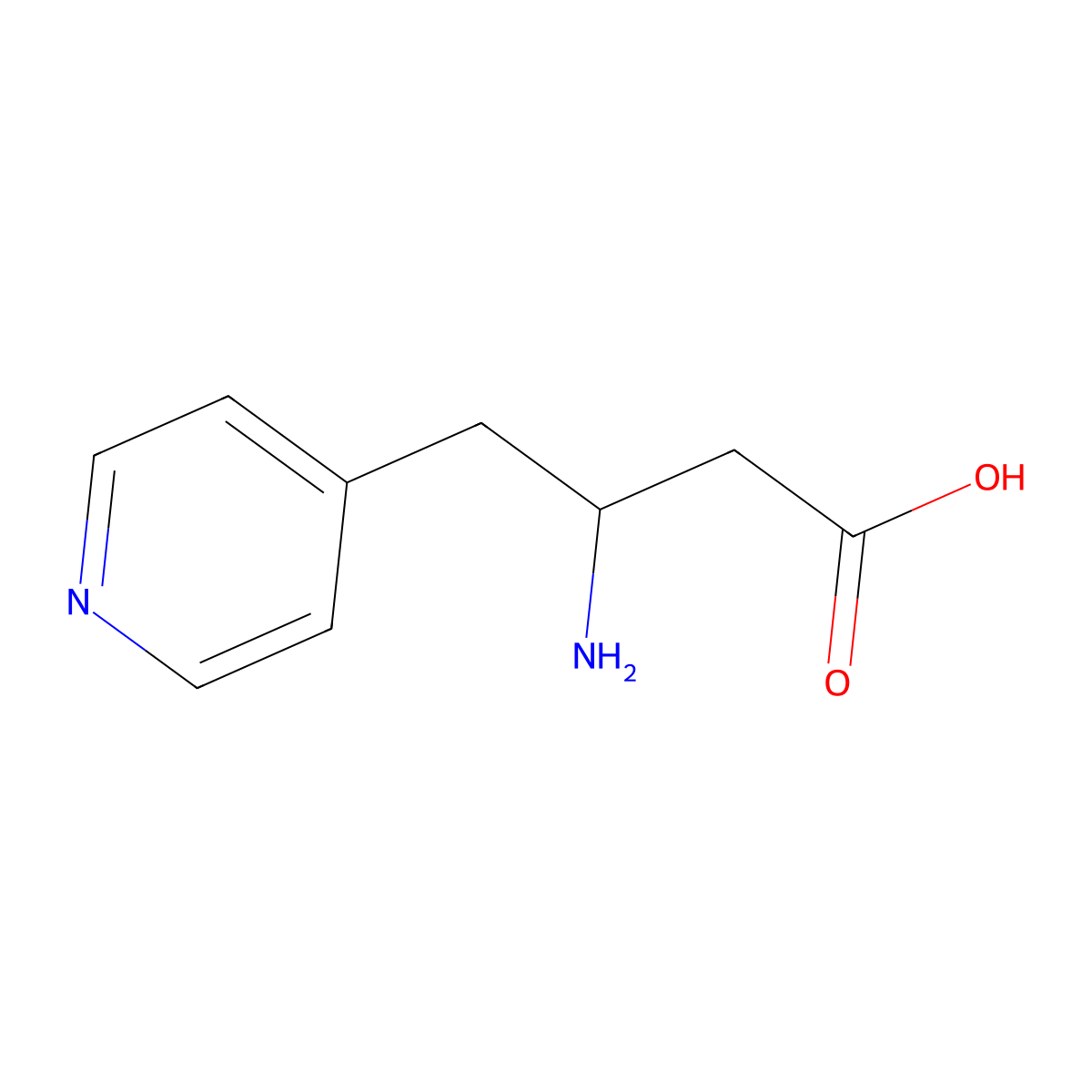3-Amino-4-(pyridin-4-yl)butanoic acid molecular structure, CAS 1027996-70-8