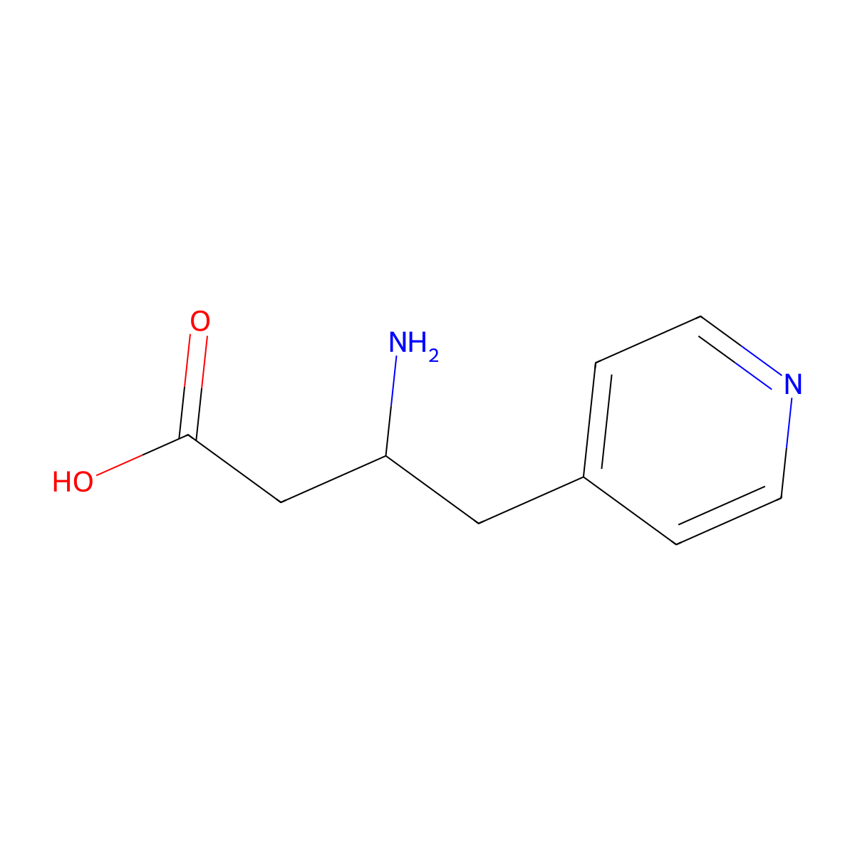 3-Amino-4-(pyridin-4-yl)butanoic acid molecular structure, CAS 1027996-70-8