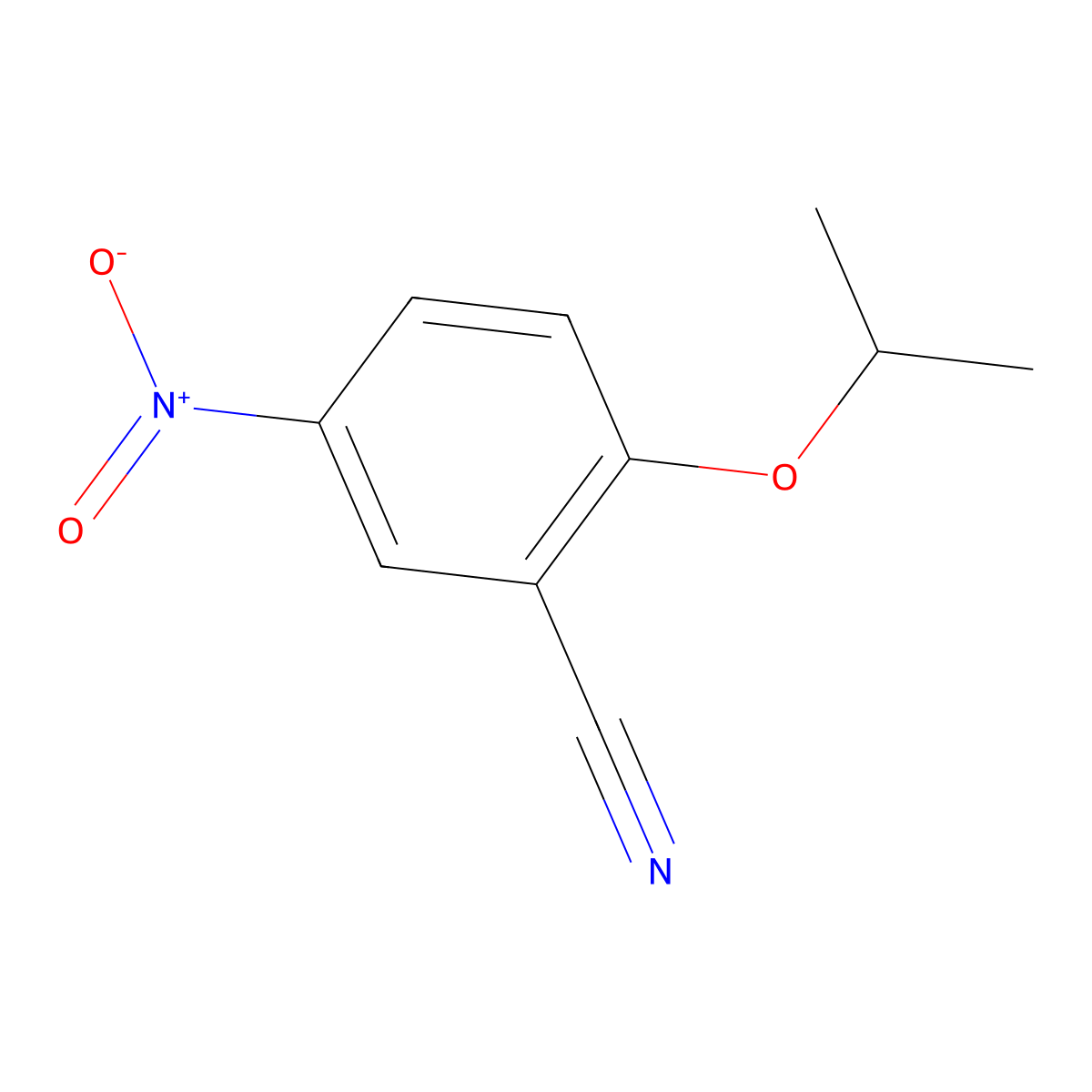 2-Isopropoxy-5-nitrobenzonitrile molecular structure, CAS 1027997-03-0