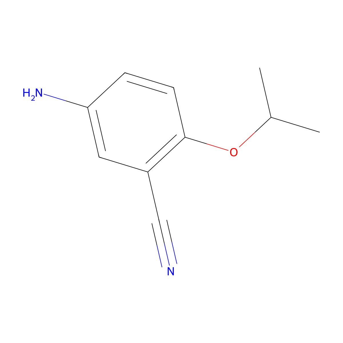 5-Amino-2-(propan-2-yloxy)benzonitrile molecular structure, CAS 1027997-04-1
