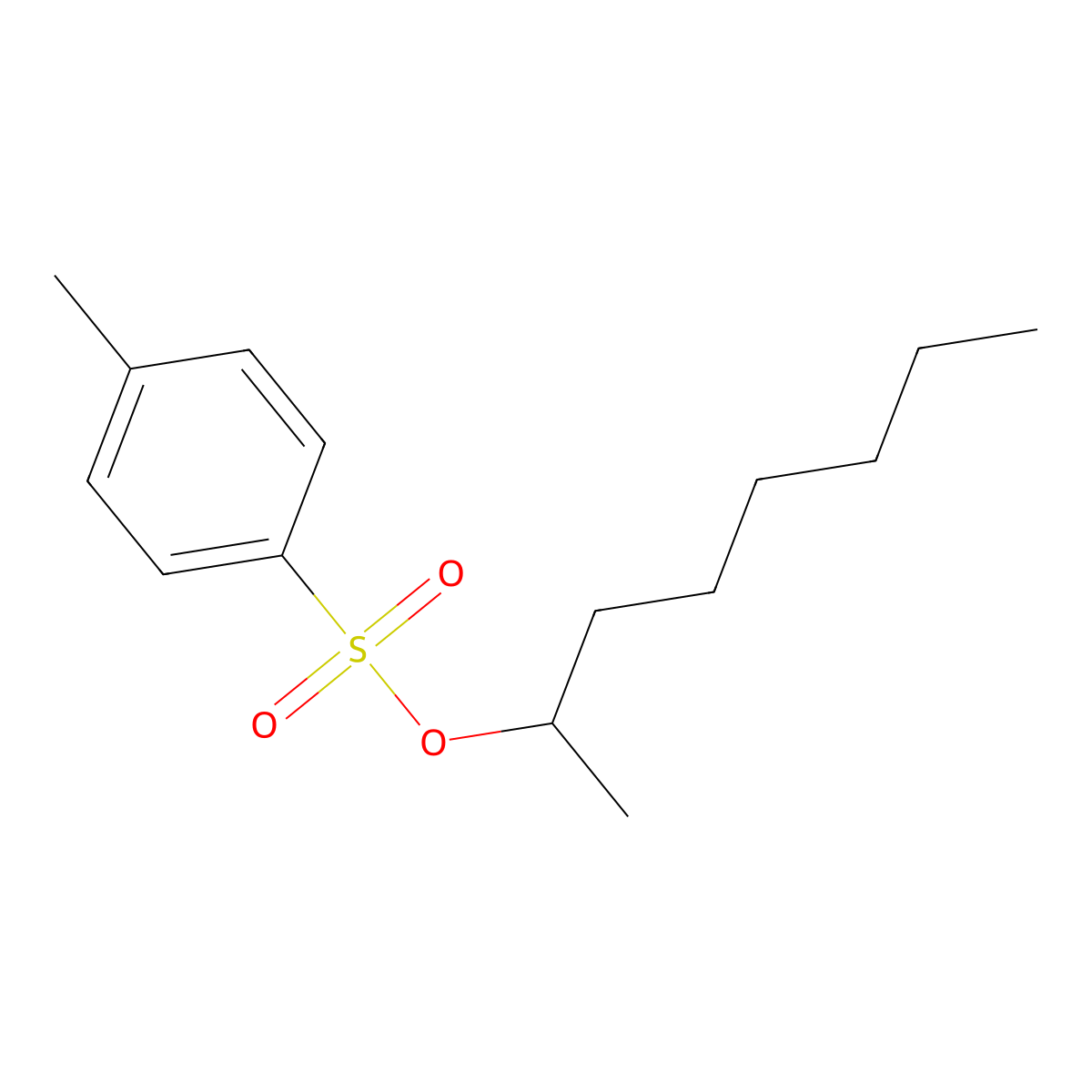 p-Toluenesulfonic acid 1-methylheptyl ester molecular structure, CAS 1028-12-2