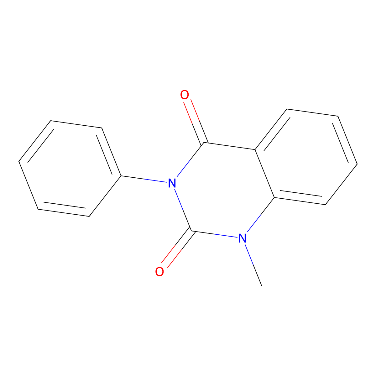 1-Methyl-3-phenyl-2,4(1H,3H)-quinazolinedione molecular structure, CAS 1028-37-1