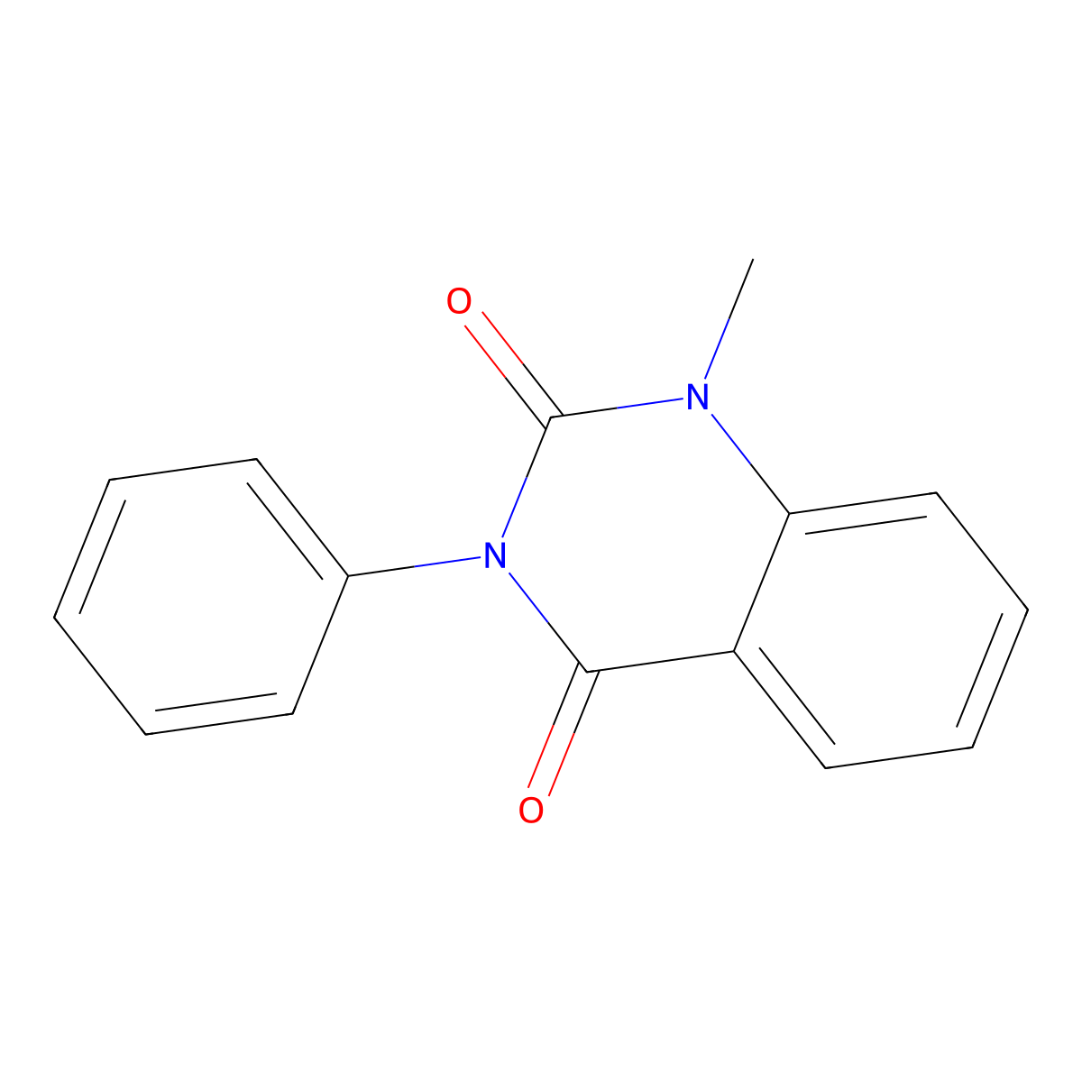 1-Methyl-3-phenyl-2,4(1H,3H)-quinazolinedione molecular structure, CAS 1028-37-1