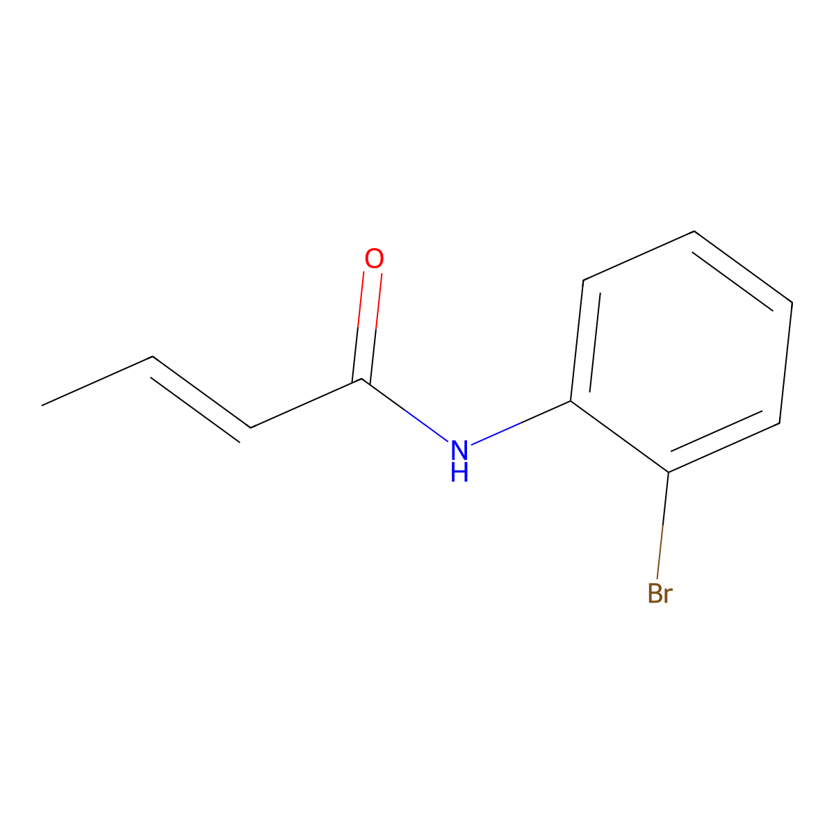 (2E)-N-(2-bromophenyl)but-2-enamide molecular structure, CAS 102804-44-4