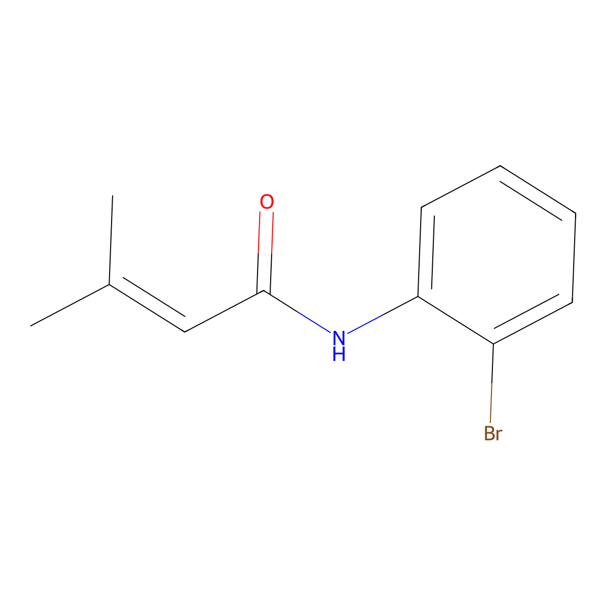 N-(2-Bromophenyl)-3-methyl-2-butenamide molecular structure, CAS 102804-45-5