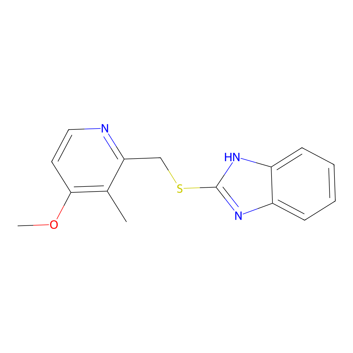 4-Desmethoxypropoxyl-4-methoxy S-Deoxo Rabeprazole molecular structure, CAS 102804-82-0