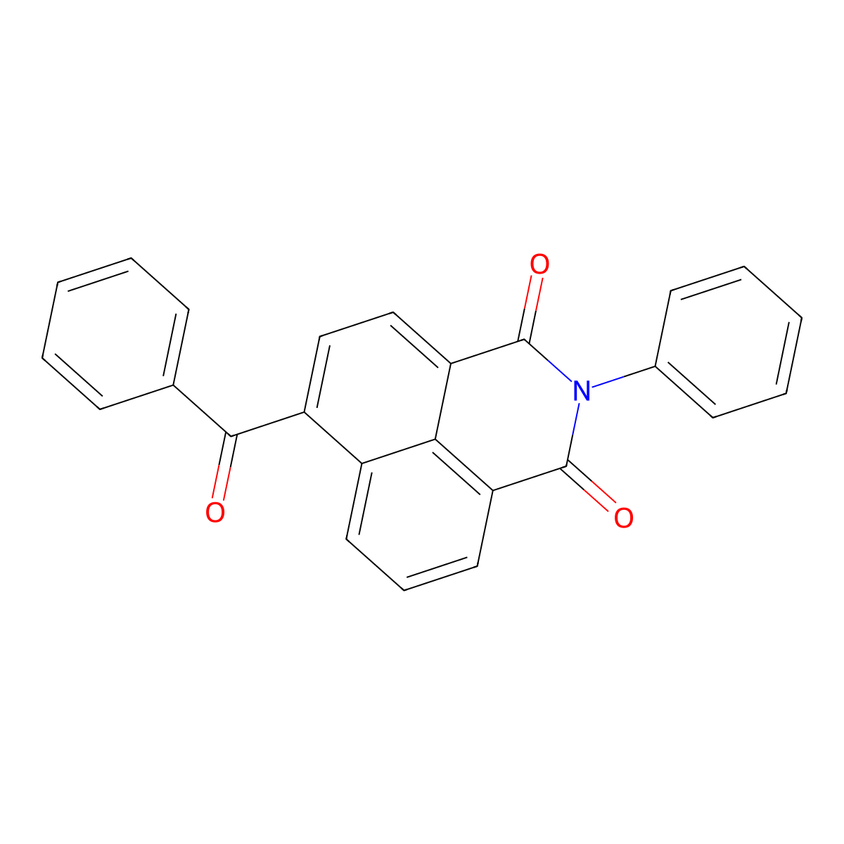 6-benzoyl-2-phenyl-1H-benzo[de]isoquinoline-1,3(2H)-dione molecular structure, CAS 102809-74-5