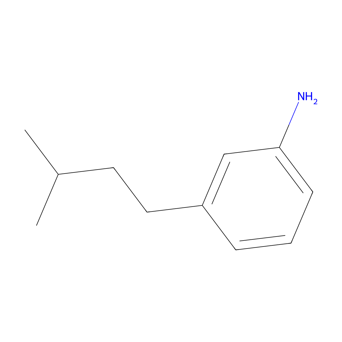 3-(3-Methylbutyl)aniline molecular structure, CAS 1028100-32-4