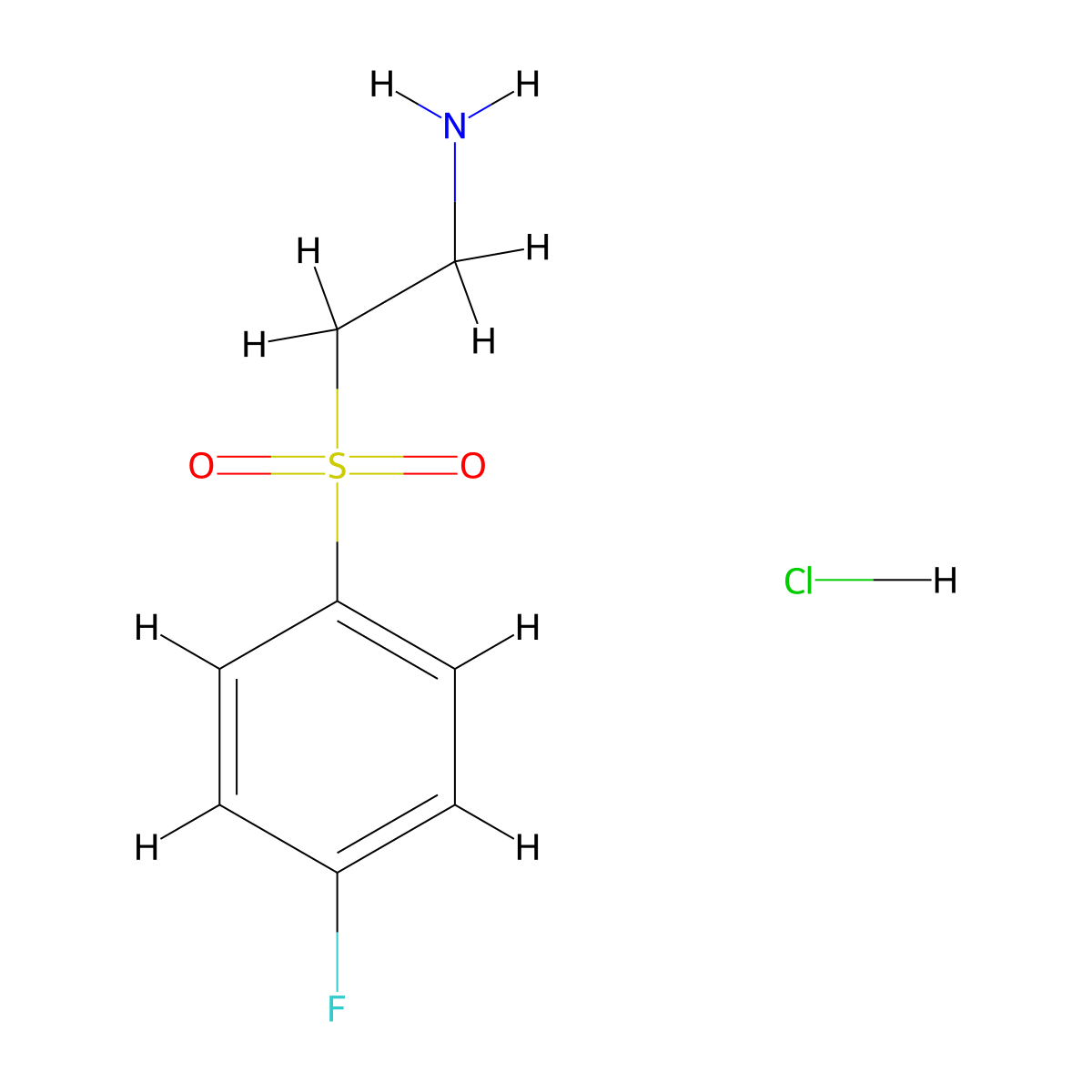 2-(4-Fluorobenzenesulfonyl)ethan-1-amine hydrochloride molecular structure, CAS 1028126-98-8