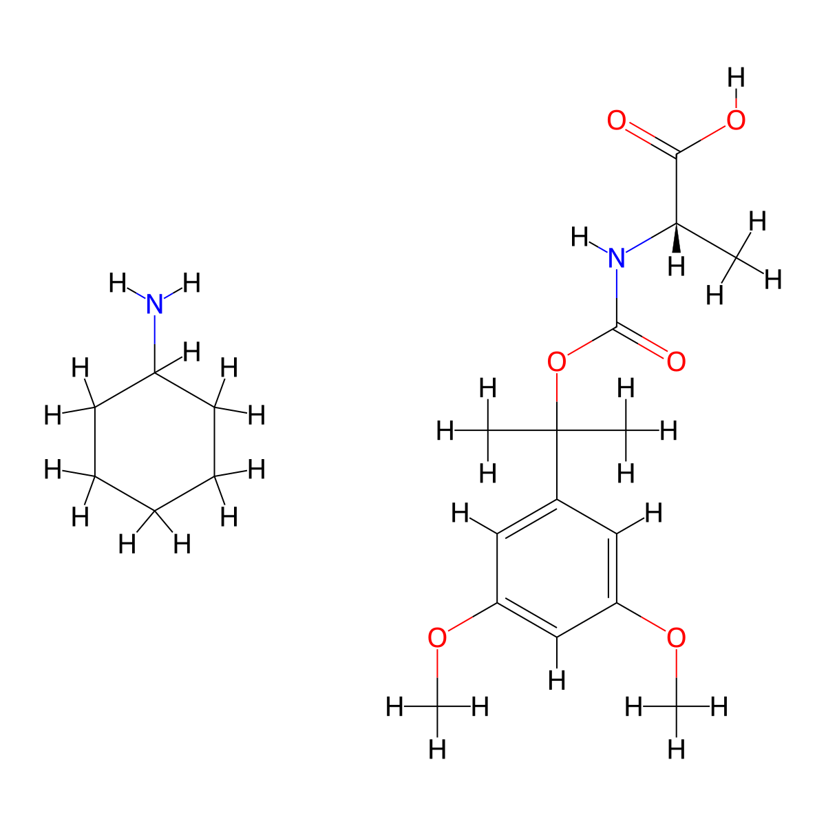 Ddz-Ala-OH cyclohexylammonium salt molecular structure, CAS 102814-11-9