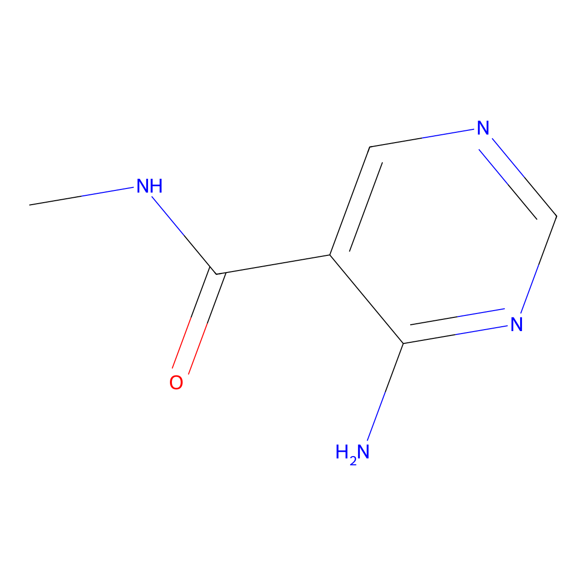 4-amino-N-methylpyrimidine-5-carboxamide molecular structure, CAS 102818-44-0