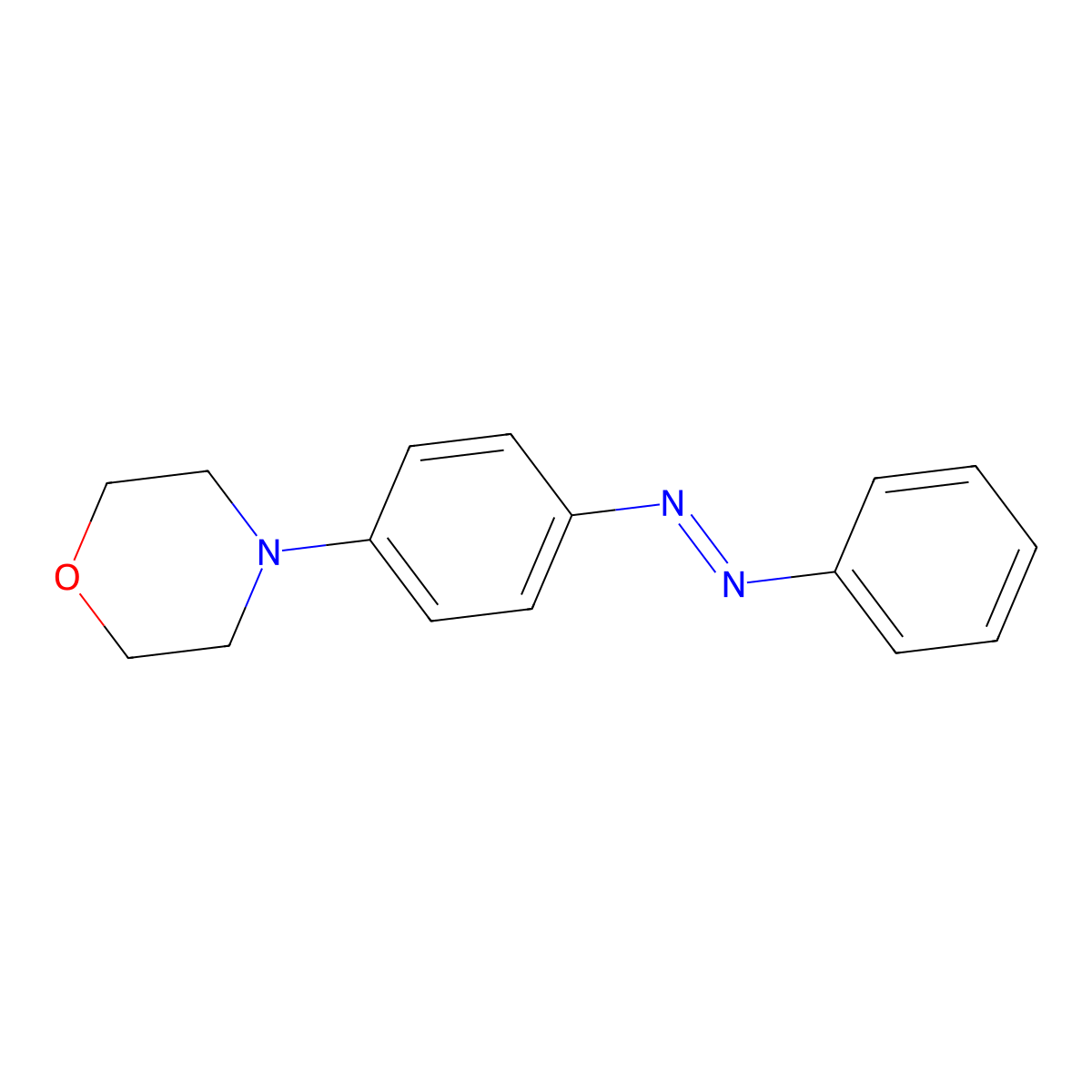 (4-Morpholin-4-ylphenyl)phenyldiazene molecular structure, CAS 10282-36-7