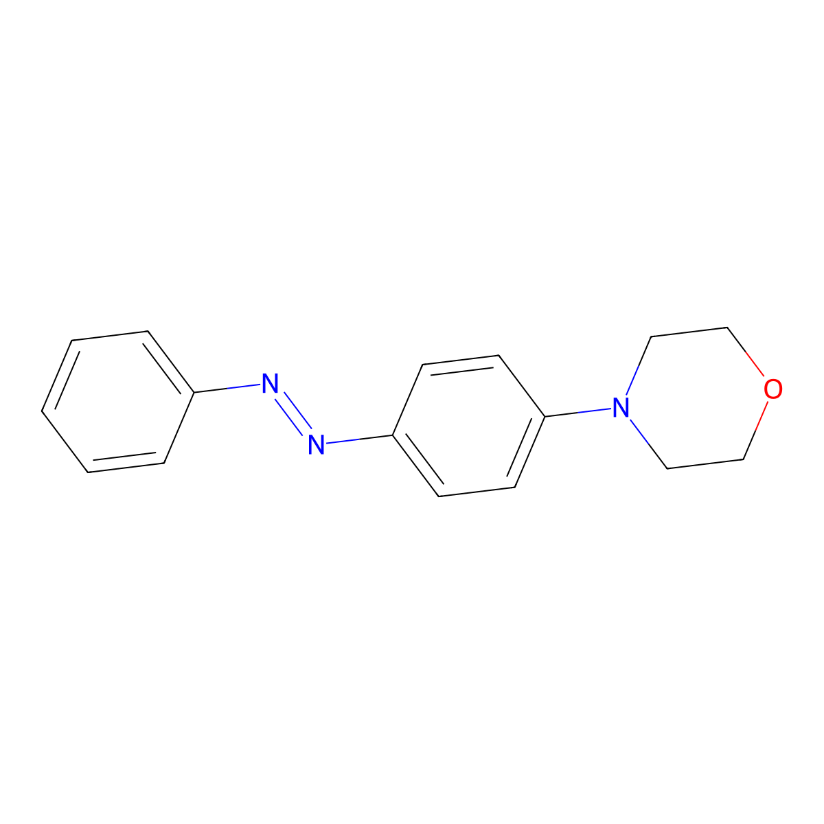 (4-Morpholin-4-ylphenyl)phenyldiazene molecular structure, CAS 10282-36-7