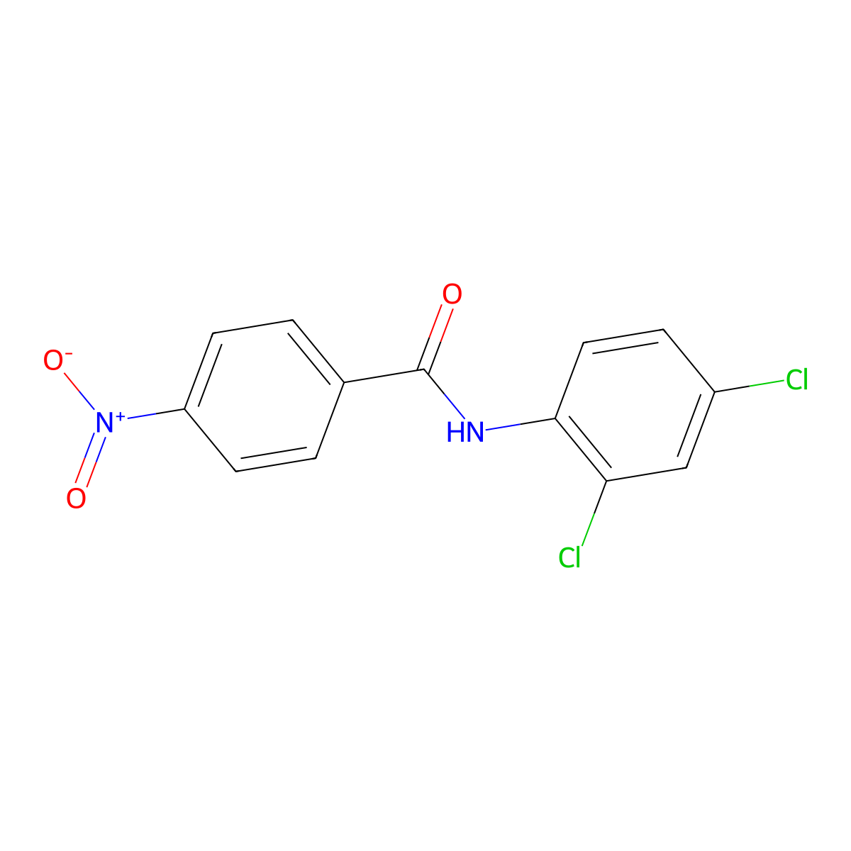 N-(2,4-dichlorophenyl)-4-nitrobenzamide molecular structure, CAS 10282-60-7