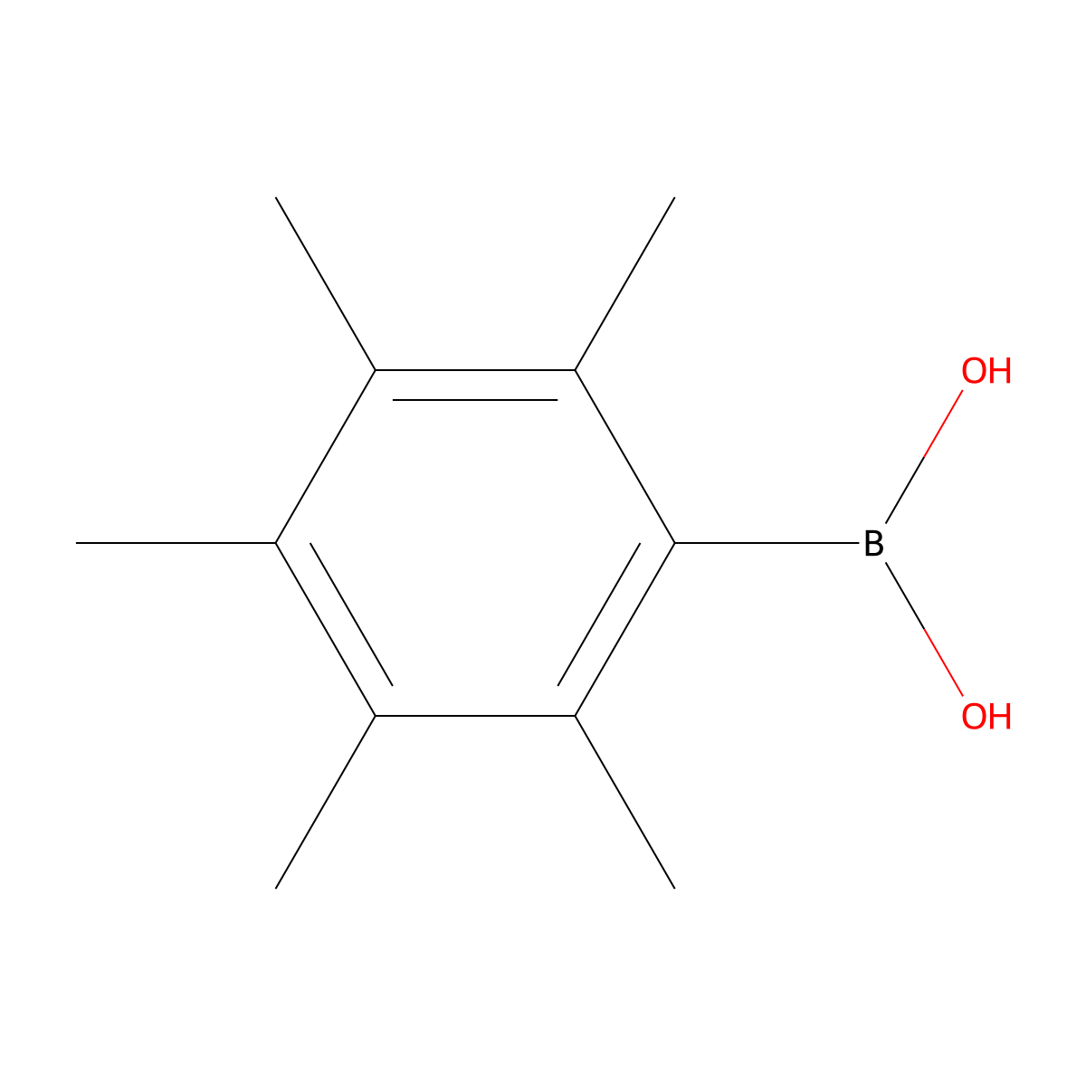 2,3,4,5,6-Pentamethylphenylboronic acid molecular structure, CAS 1028205-76-6