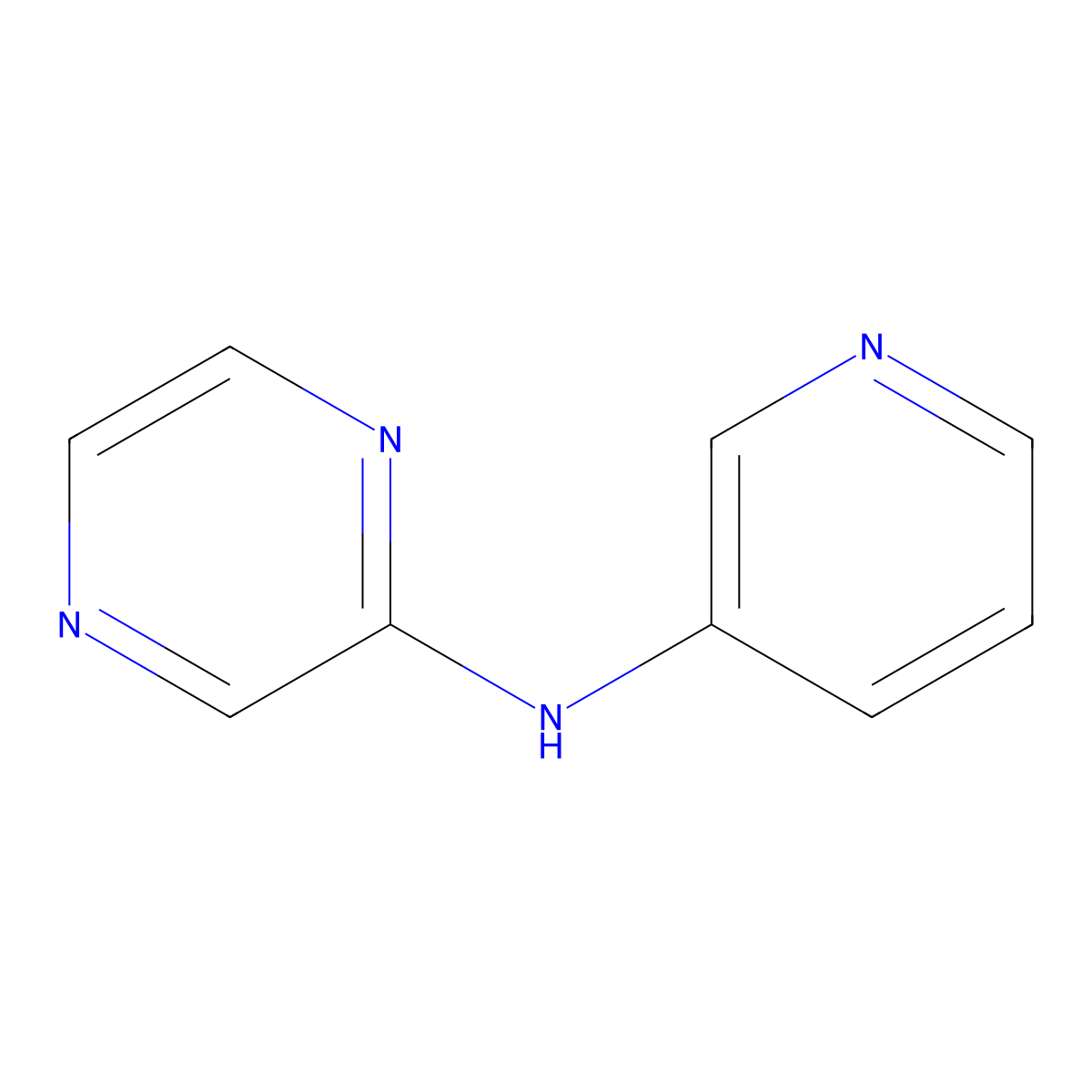 N-(pyridin-3-yl)pyrazin-2-amine molecular structure, CAS 1028223-88-2