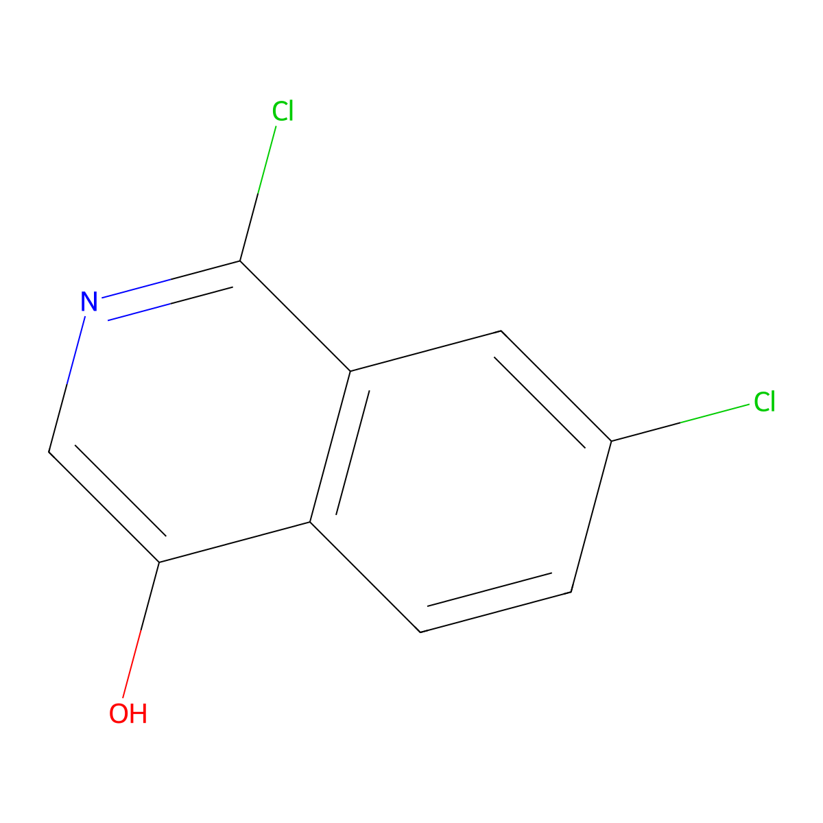 1,7-Dichloroisoquinolin-4-ol molecular structure, CAS 1028252-14-3