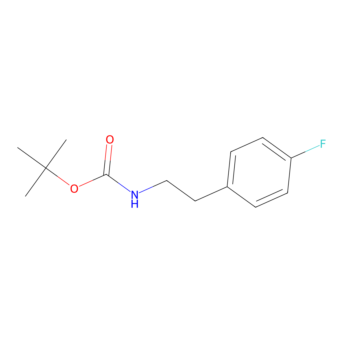 tert-Butyl 4-fluorophenethylcarbamate molecular structure, CAS 1028259-53-1