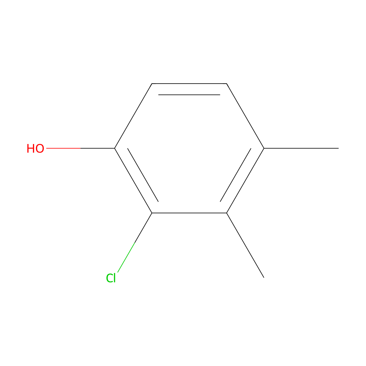 2-Chloro-3,4-dimethylphenol molecular structure, CAS 10283-15-5