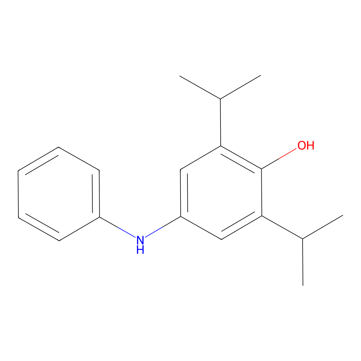 4-Anilino-2,6-di(propan-2-yl)phenol molecular structure, CAS 10283-22-4
