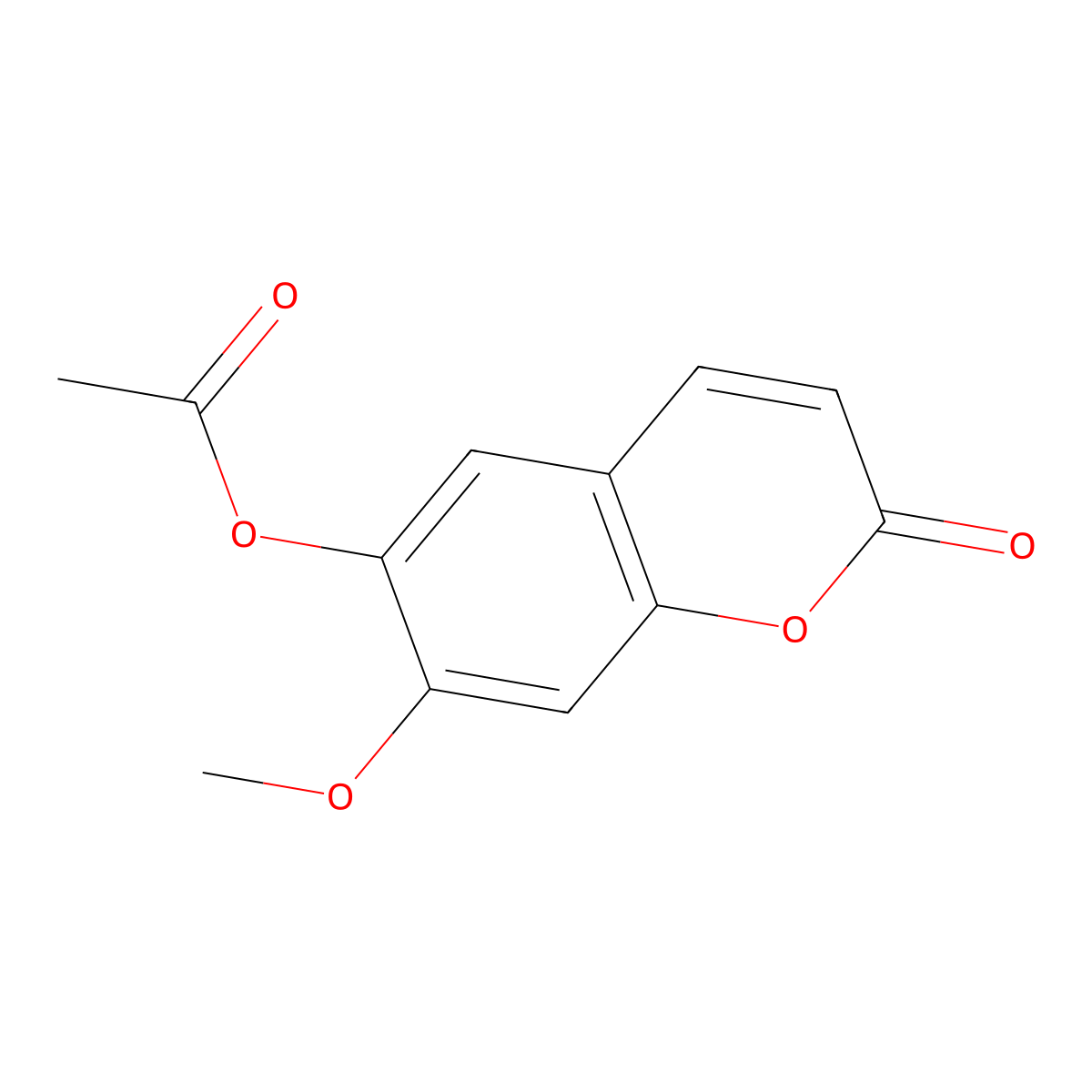 7-Methoxy-2-oxo-2H-1-benzopyran-6-yl acetate molecular structure, CAS 10283-52-0
