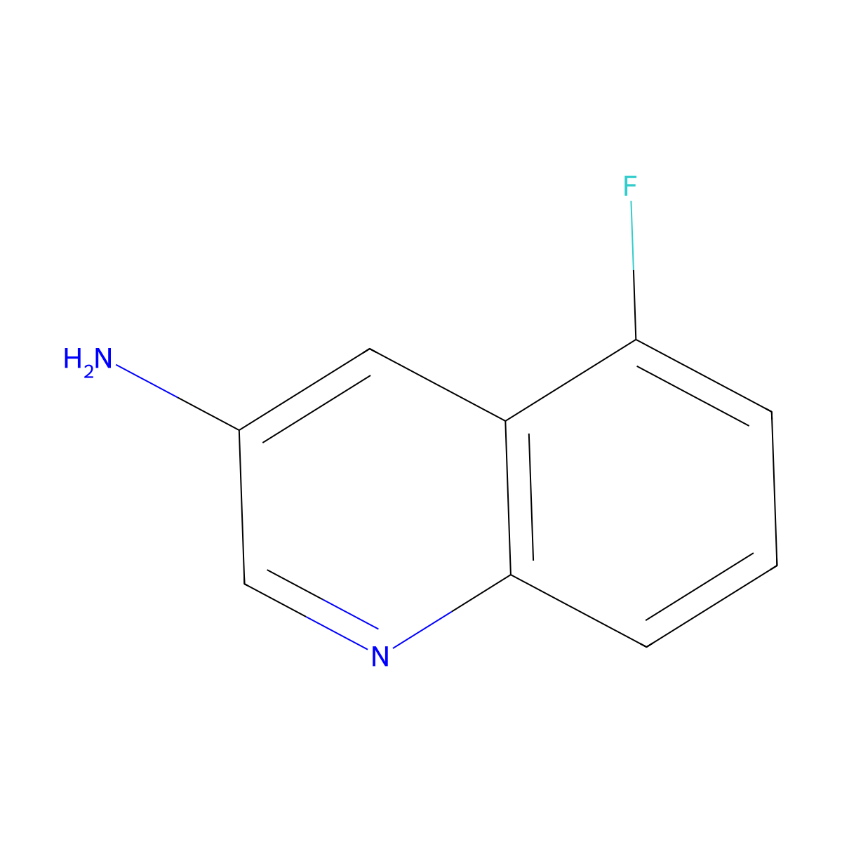 5-Fluoroquinolin-3-amine molecular structure, CAS 1028302-82-0