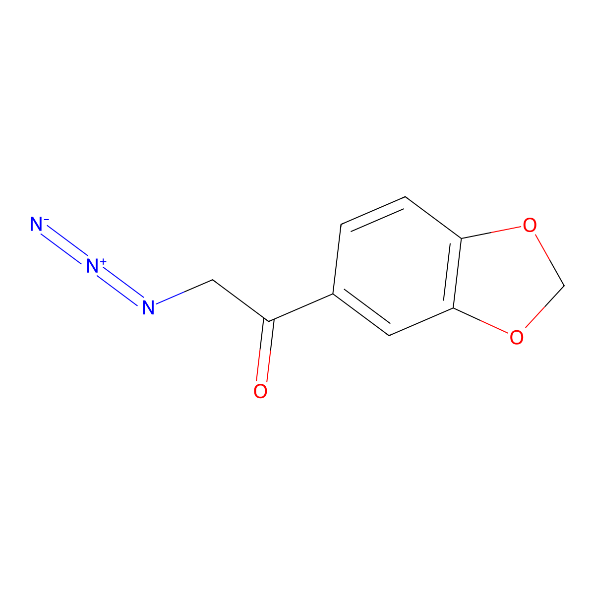 2-Azido-1-(2H-1,3-benzodioxol-5-yl)ethan-1-one molecular structure, CAS 102831-07-2