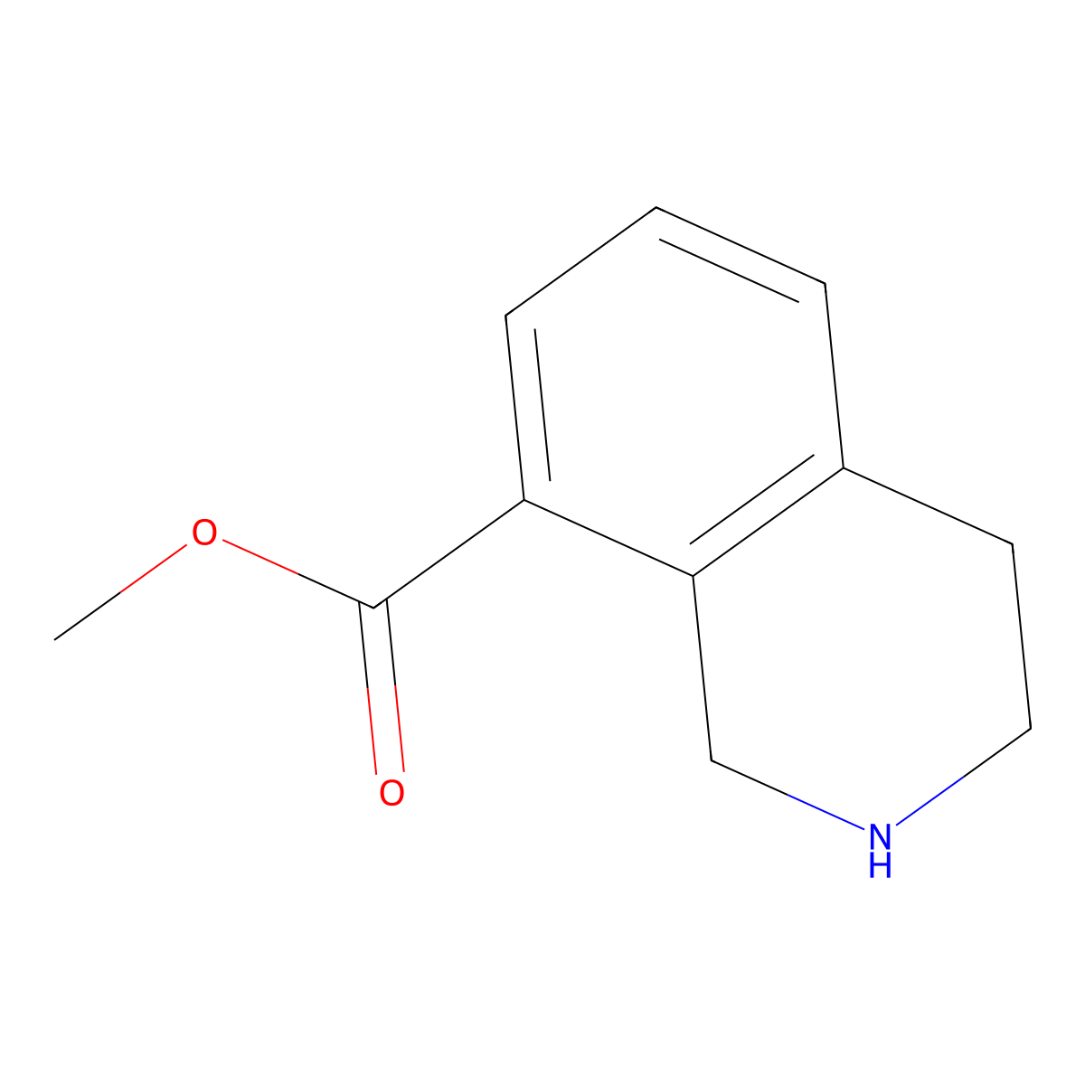 Methyl 1,2,3,4-tetrahydroisoquinoline-8-carboxylate molecular structure, CAS 1028330-54-2