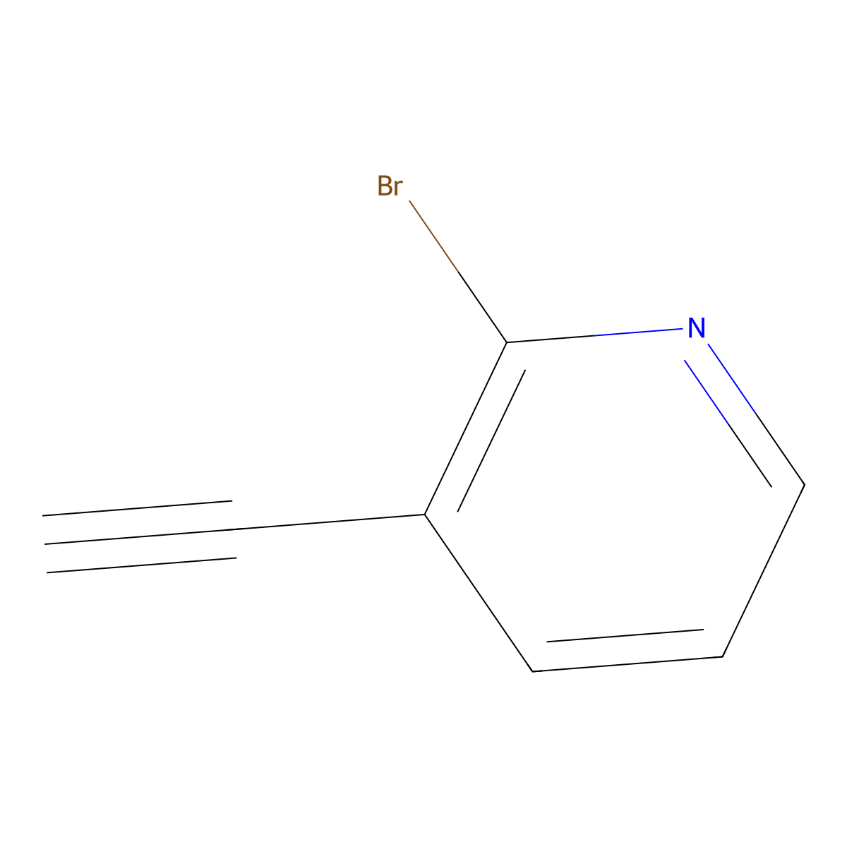 2-Bromo-3-ethynylpyridine molecular structure, CAS 1028331-32-9