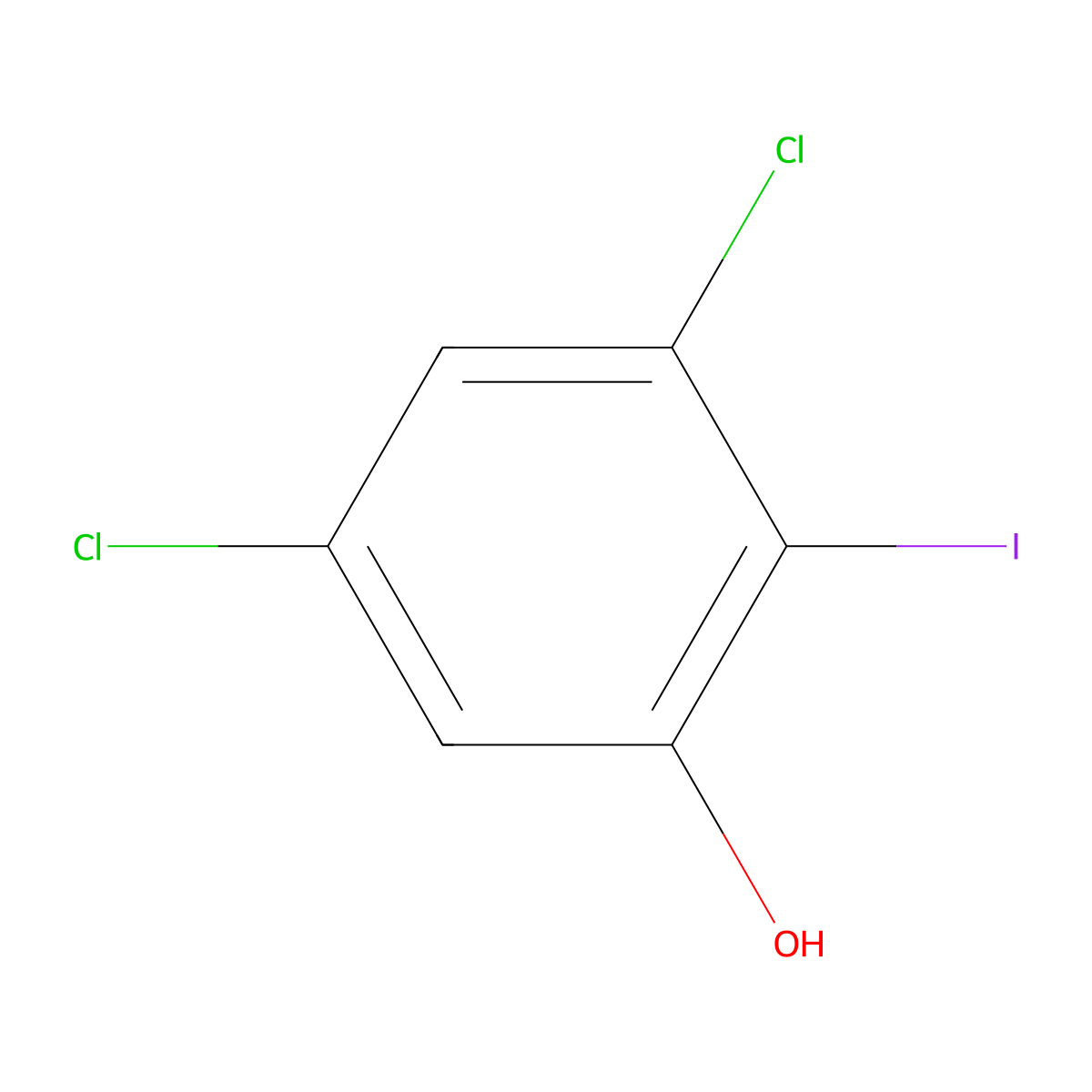 3,5-Dichloro-2-iodophenol molecular structure, CAS 1028332-19-5