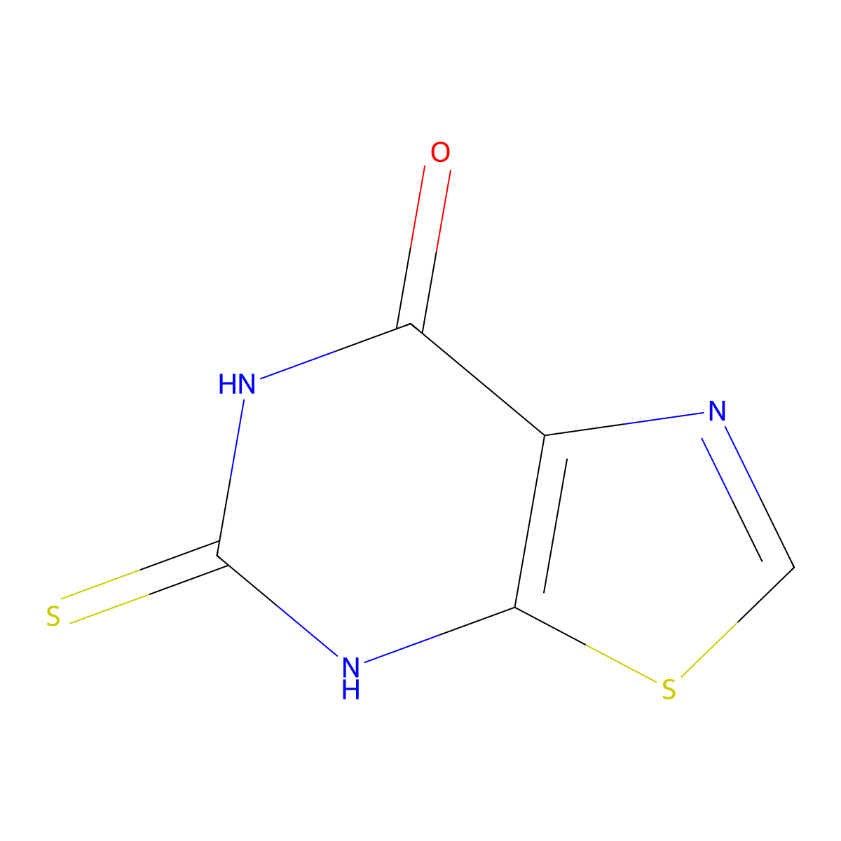5-Sulfanyl-[1,3]thiazolo[5,4-d]pyrimidin-7-ol molecular structure, CAS 1028332-34-4