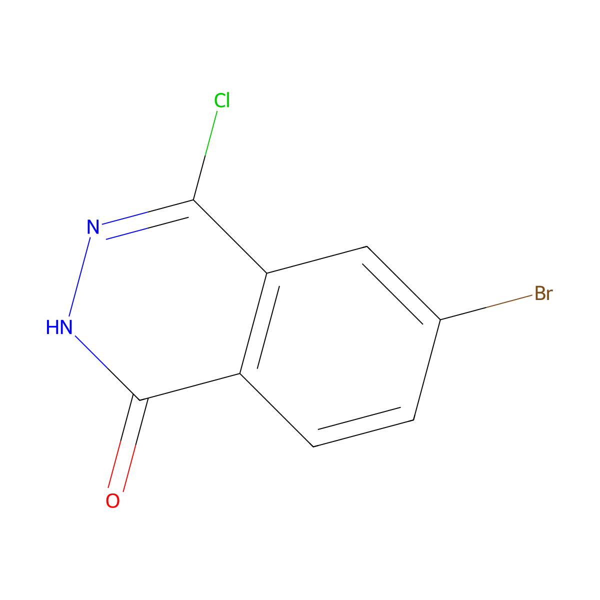 6-Bromo-4-chlorophthalazin-1(2H)-one molecular structure, CAS 1028338-59-1