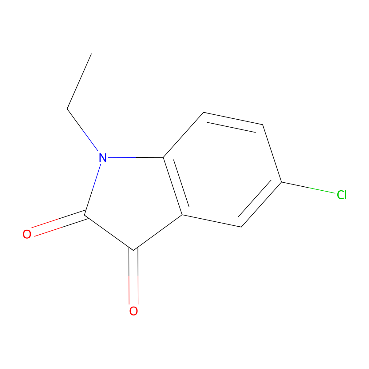 5-Chloro-1-ethylindoline-2,3-dione molecular structure, CAS 102838-61-9