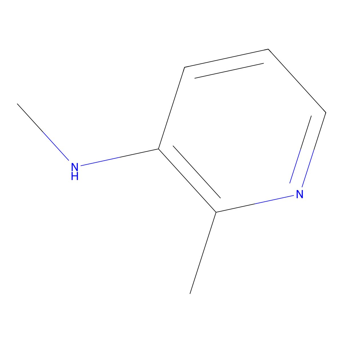 N,2-dimethylpyridin-3-amine molecular structure, CAS 102843-68-5