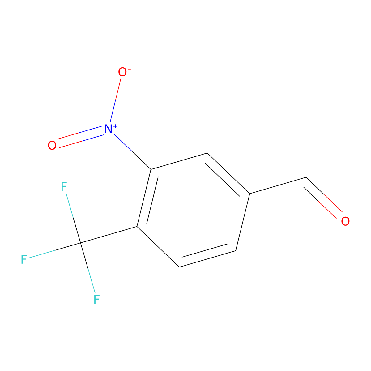 3-Nitro-4-(trifluoromethyl)benzaldehyde molecular structure, CAS 102844-90-6
