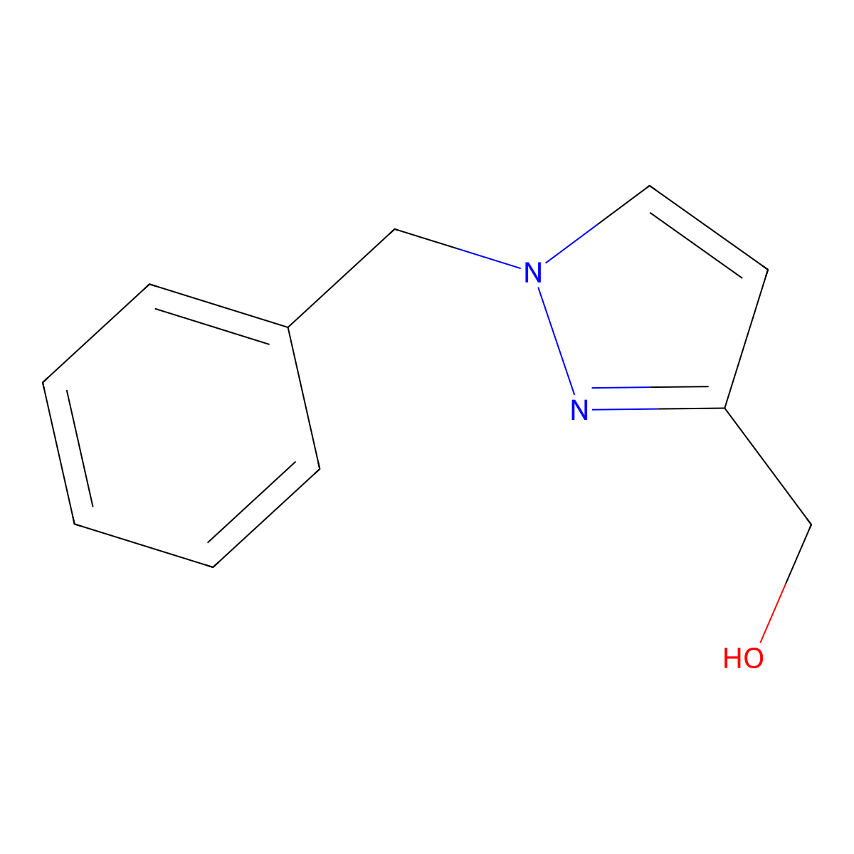 1-Benzyl-3-(hydroxymethyl)pyrazole molecular structure, CAS 102846-11-7