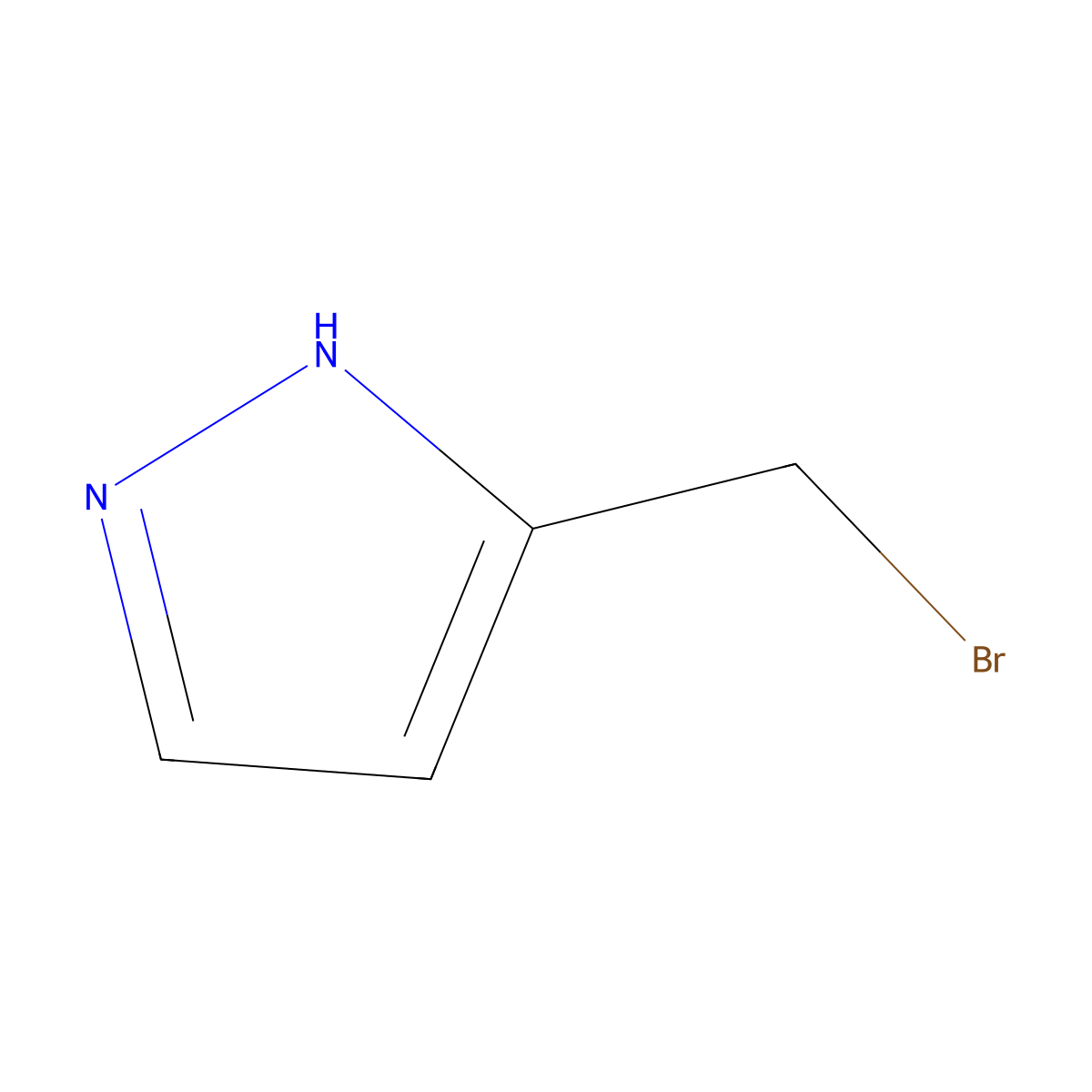 5-(Bromomethyl)-1H-pyrazole molecular structure, CAS 102846-12-8
