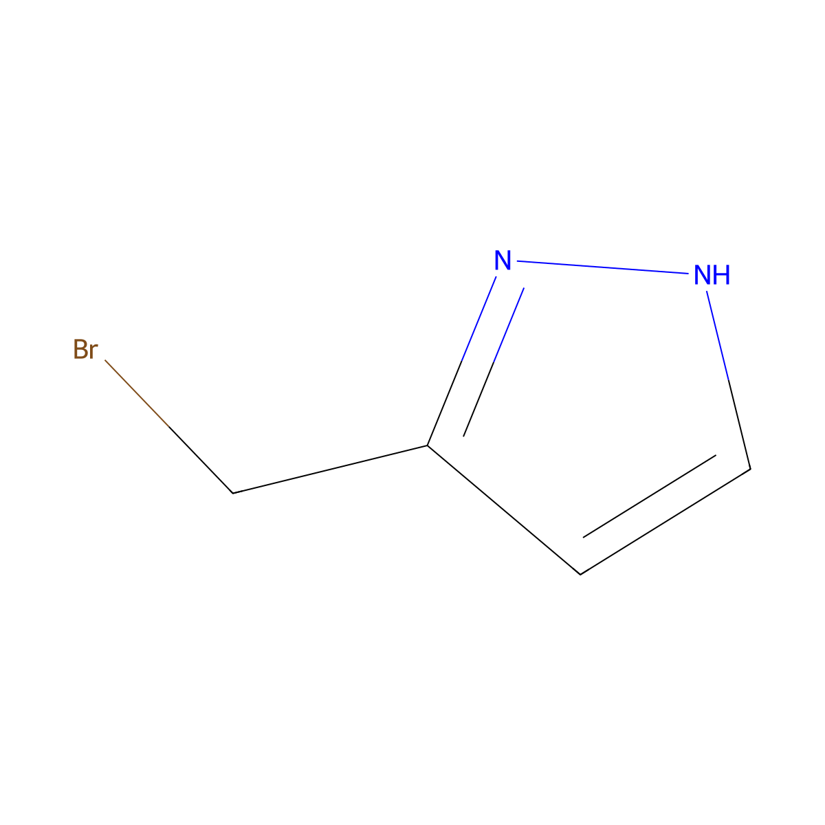 5-(Bromomethyl)-1H-pyrazole molecular structure, CAS 102846-12-8