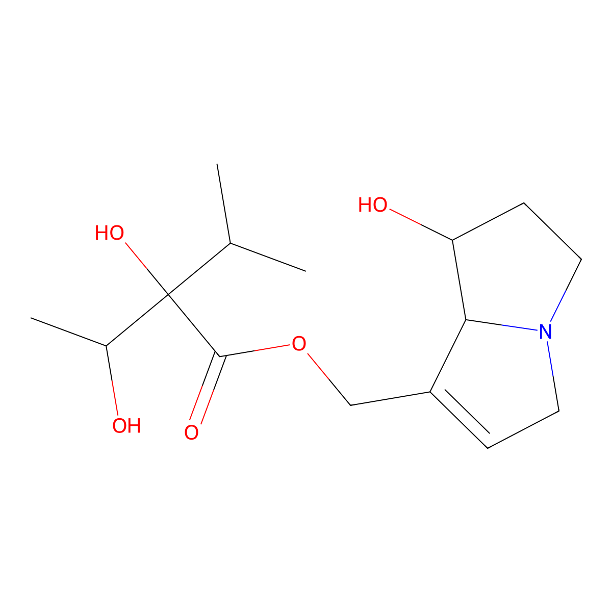 (+)-Intermedine molecular structure, CAS 10285-06-0