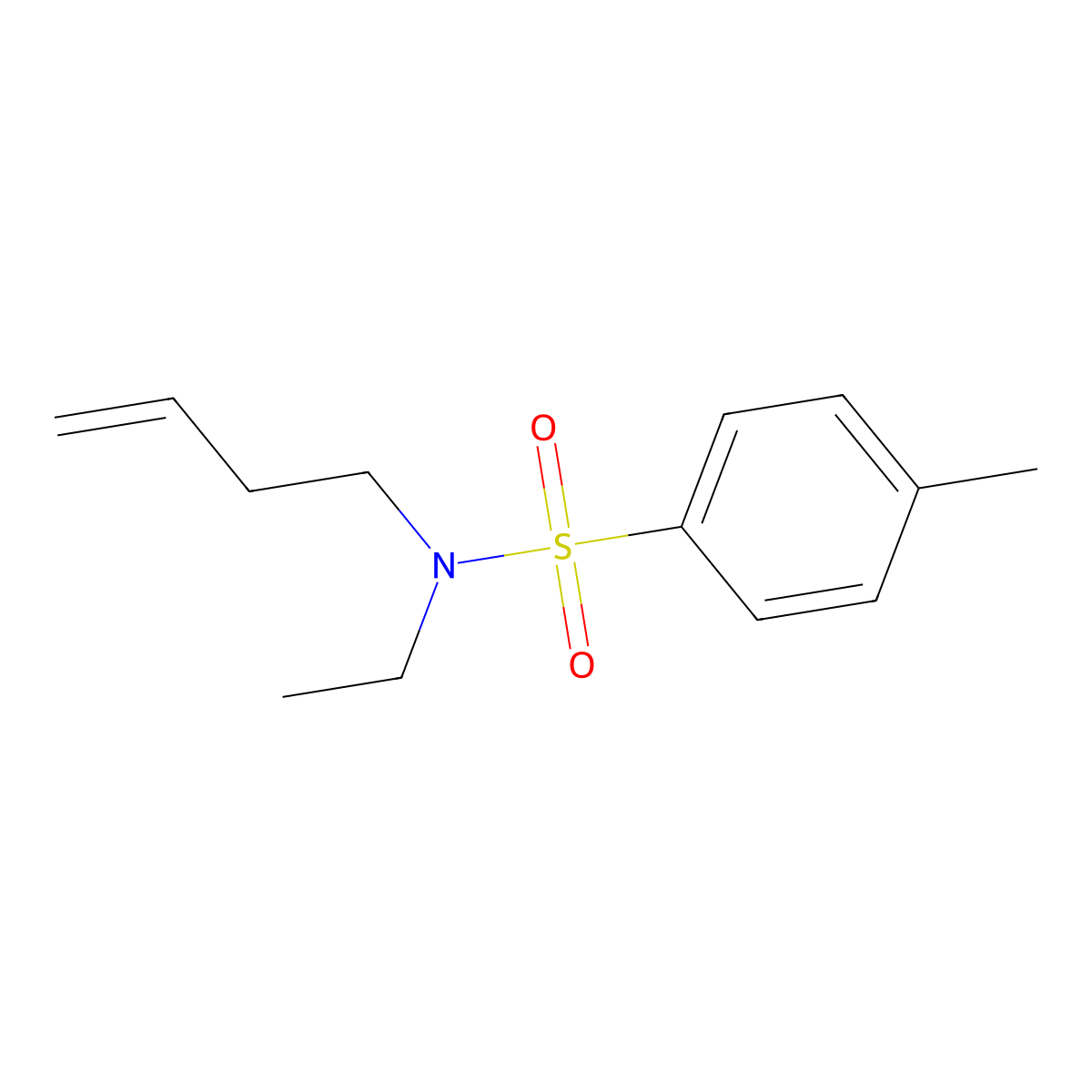 N-but-3-enyl-N-ethyl-4-methylbenzenesulfonamide molecular structure, CAS 10285-79-7