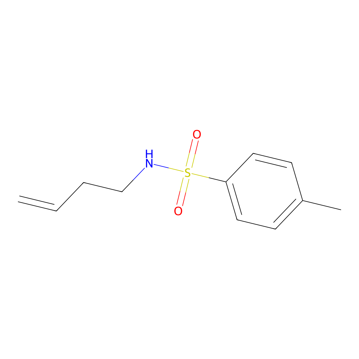 N-(But-3-en-1-yl)-4-methylbenzene-1-sulfonamide molecular structure, CAS 10285-80-0