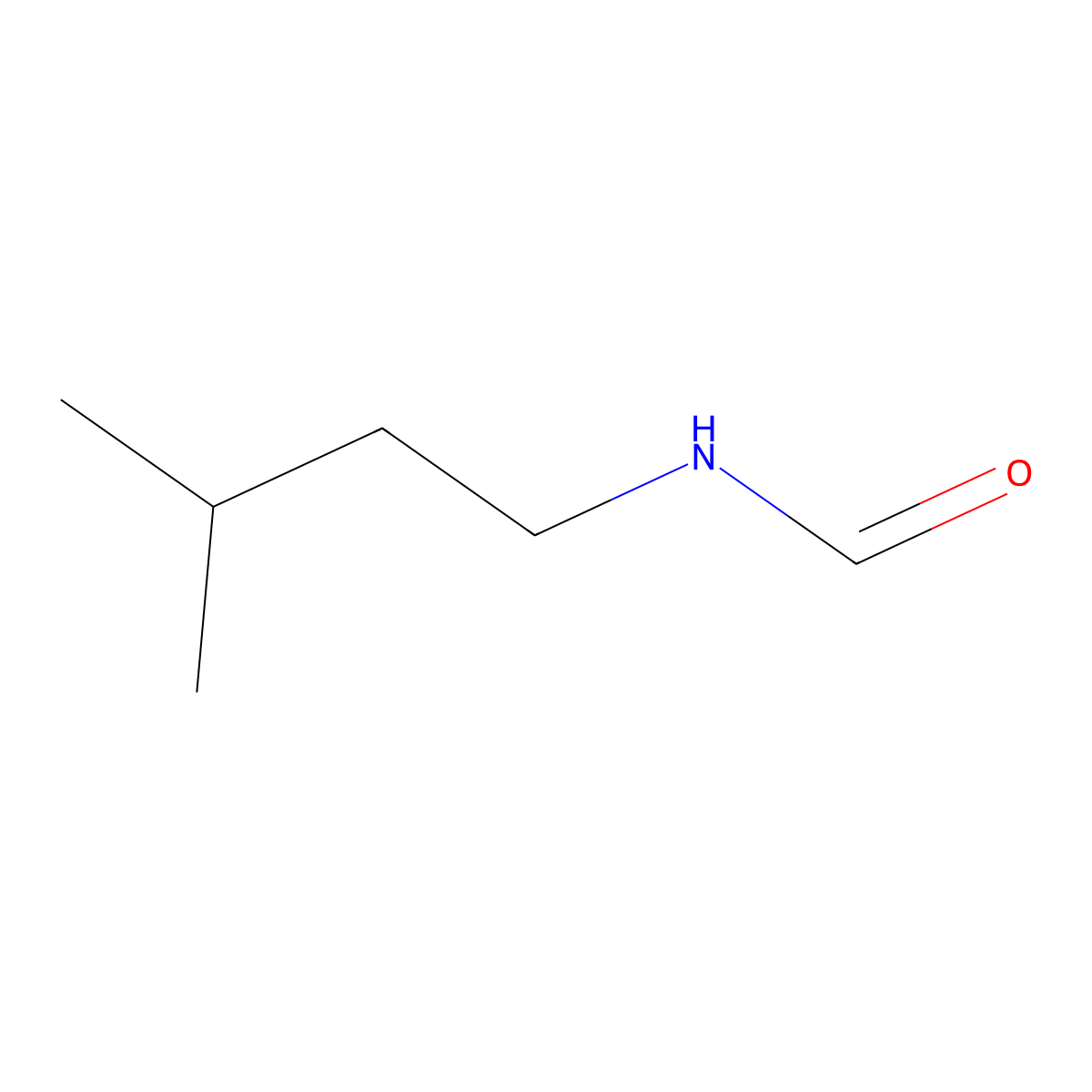 N-Isopentylformamide molecular structure, CAS 10285-87-7