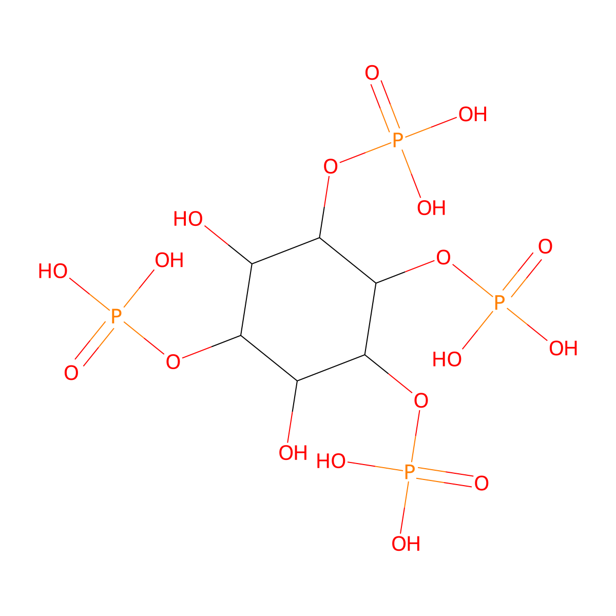 Myo-inositol,1,3,4,5-tetrakis(dihydrogen phosphate) molecular structure, CAS 102850-29-3