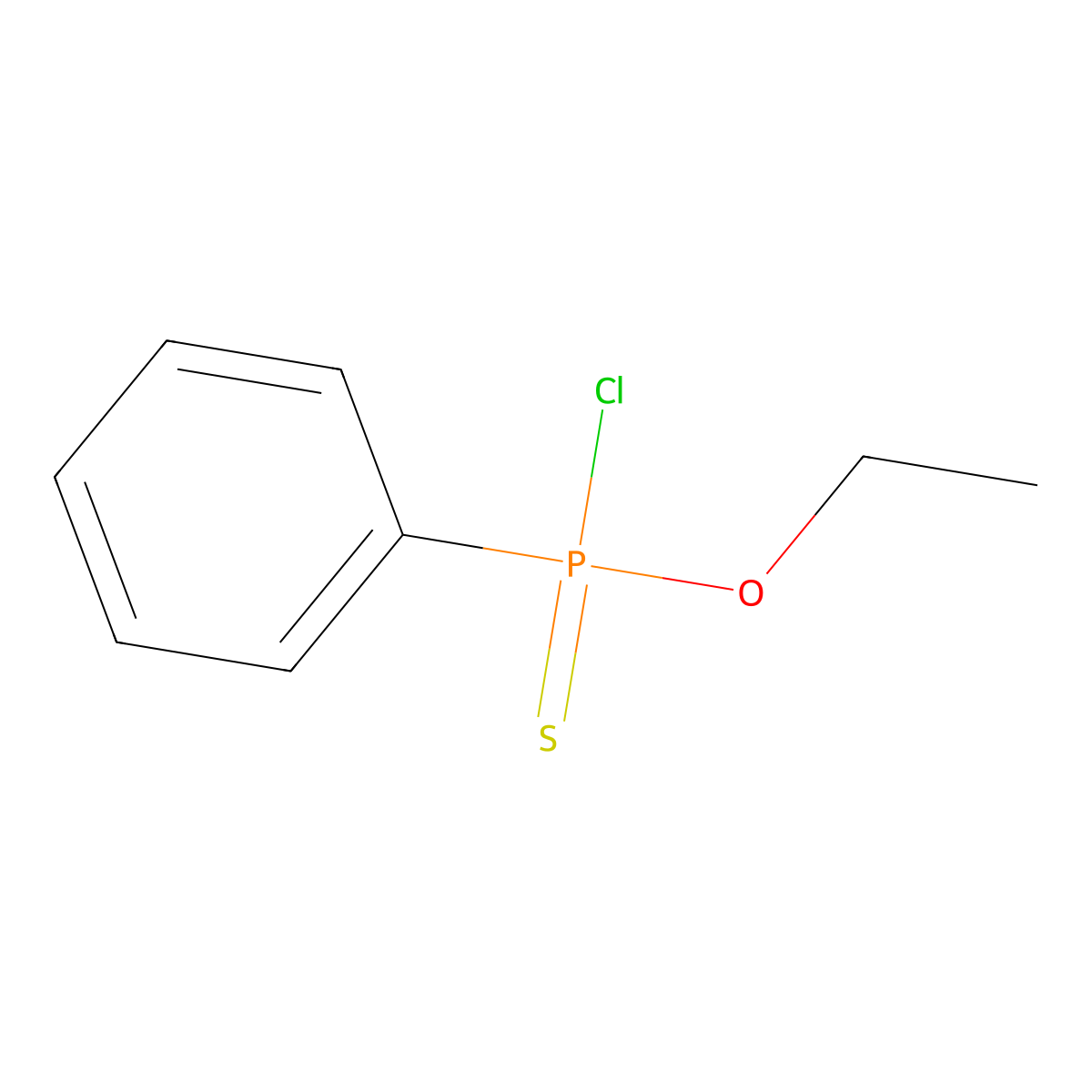 Phosphonochloridothioic acid, P-phenyl-, O-ethyl ester molecular structure, CAS 102850-52-2