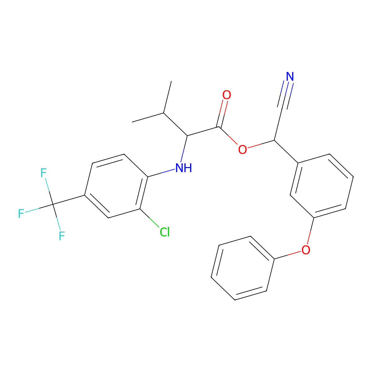Tau-Fluvalinate molecular structure, CAS 102851-06-9