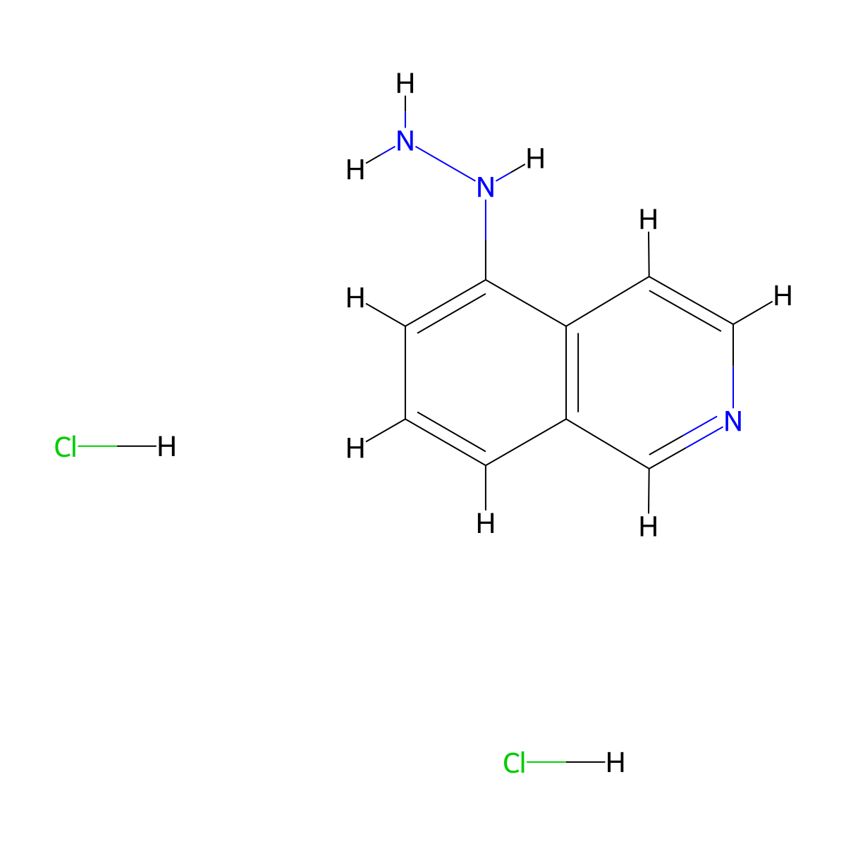 5-Hydrazinylisoquinoline dihydrochloride molecular structure, CAS 102852-56-2