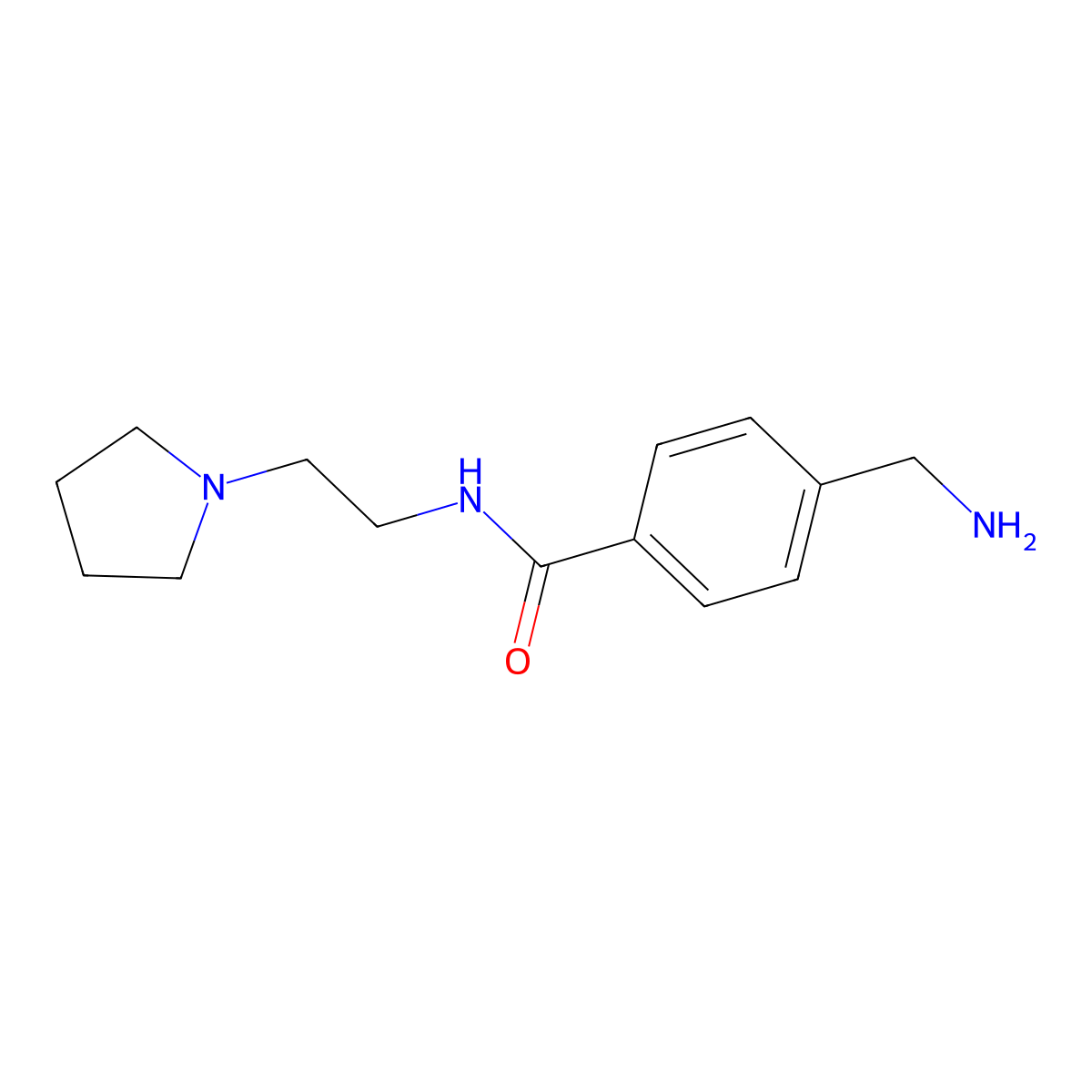 4-(Aminomethyl)-N-[2-(pyrrolidin-1-yl)ethyl]benzamide molecular structure, CAS 1028527-21-0