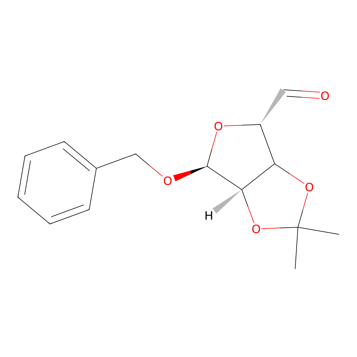 Benzyl 2,3-O-Isopropylidene-alpha-D-mannopentenofuranoside-6-aldehyde molecular structure, CAS 102854-75-1