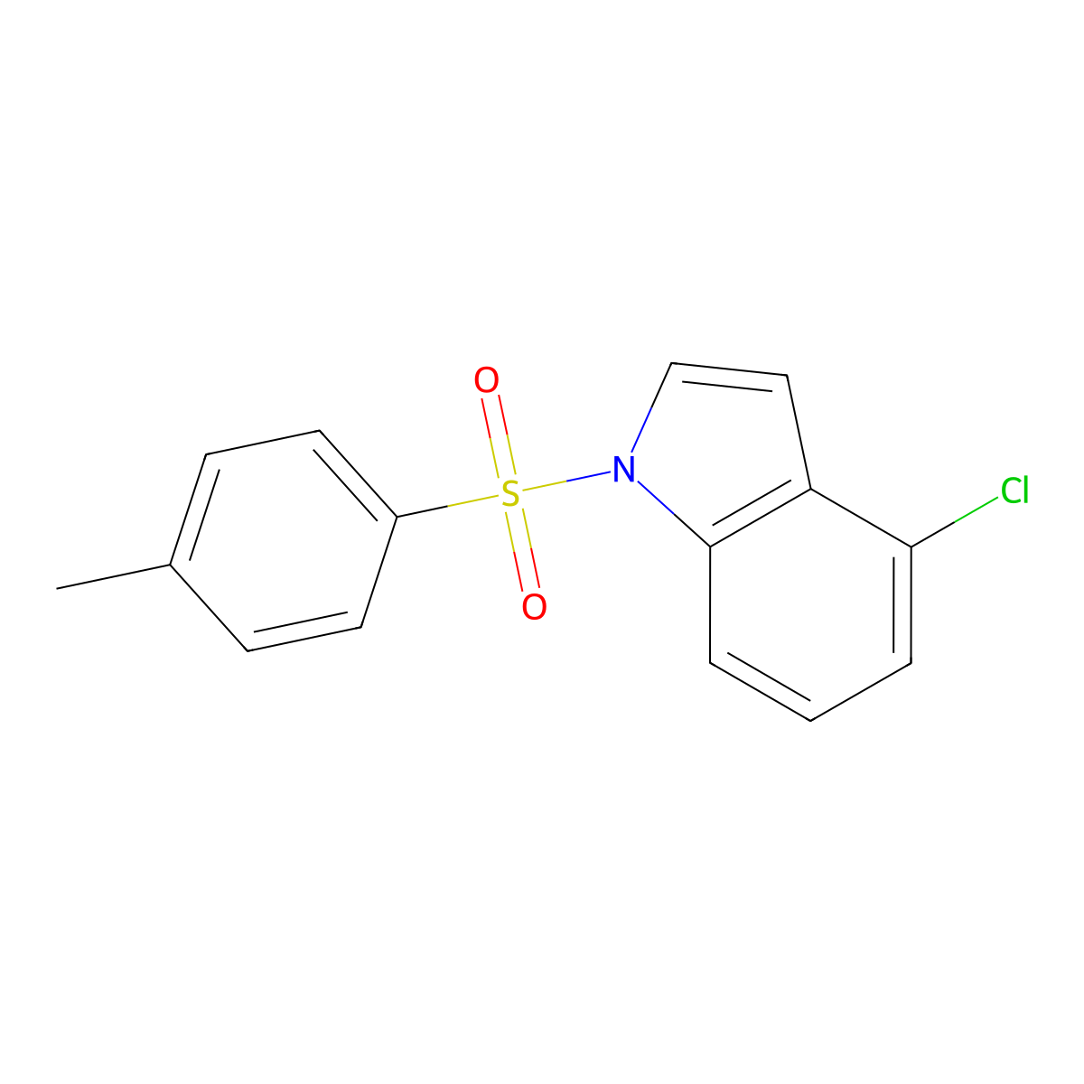 4-Chloro-1-((4-methylphenyl)sulfonyl)-1H-indole molecular structure, CAS 102855-24-3