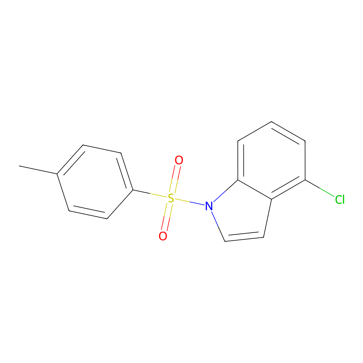4-Chloro-1-((4-methylphenyl)sulfonyl)-1H-indole molecular structure, CAS 102855-24-3